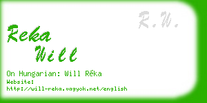 reka will business card